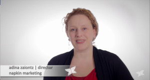napkin marketing video clip with Adina
